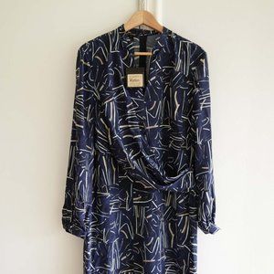 New with Tags | St. John Painted Collage Print Silk Dress MSRP: $1,095.00!